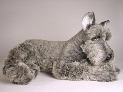 stuffed black miniature schnauzer